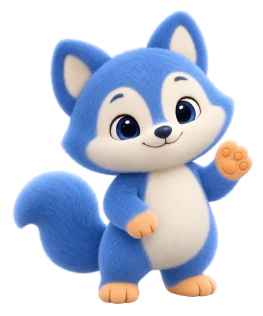 Nilo, your blue fox companion